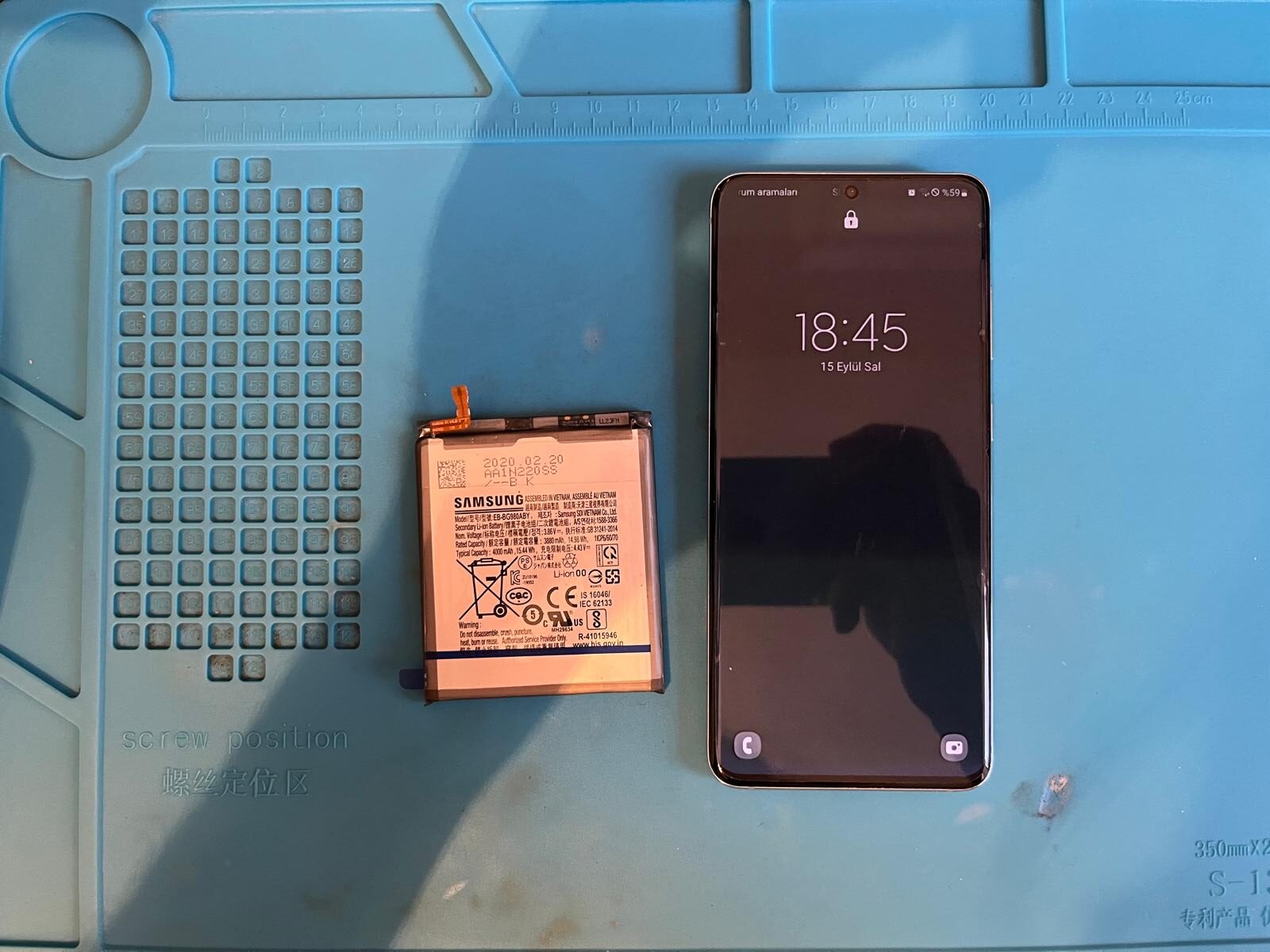 Samsung S20 ekran batarya şarj bordu değişimi